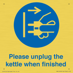 Please unplug the kettle when finished